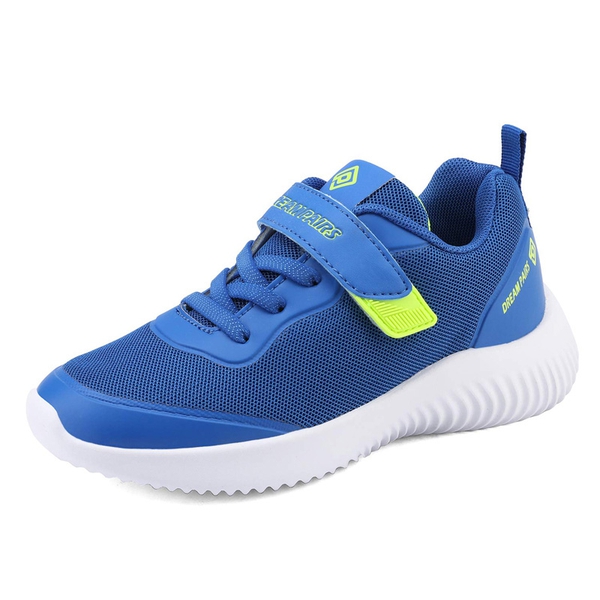 [EZ-Ons BreezeRunners] Breathable And Lightweight Kids Running Sneakers - ROYAL BLUE NEON -  0